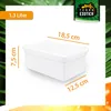 Dose 1,3 Liter 18,5 x 12,5 x 7,5 cm – Weiße Kunststoff Produktbild-Vorschau 4