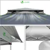 Collage of images showing details of a grey pop-up gazebo. Voir les images du produit