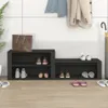 vidaXL Botník černý 150x35x45 cm Dřevěný materiál Náhled obrázku produktu 3