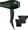 A black Parlux Digitalyon hairdryer with two black nozzle attachments on a white background. Náhled obrázku produktu