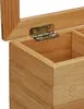 Boîte à thé Relaxdays en bambou, 4 compartiments, modèle Voir les images du produit 4