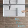 doporro Lavabo Suspendu Blanc 75cm Vasque à Poser Lave Voir les images du produit 3