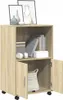 vidaXL Skříňka na kolečkách Sonoma dub 55x40x91 cm materiál Náhled obrázku produktu 3