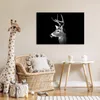 MuchoWow® Poster Tierprofil Hirsche in schwarz und weiß Produktbild-Vorschau 8