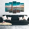 5-teiliges leinwandbild san francisco brücketürkis 100x70 Produktbild-Vorschau 3