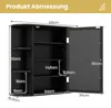 Badezimmerschrank mit Spiegel, Wandmontierter Produktbild-Vorschau 7