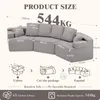 COMHOMA, sofá modular, sofá tapizado, sofá de 3 plazas, Vista previa de la imagen del producto 2