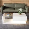 MODFU Couchtisch Hochglanz mit Glas und Produktbild-Vorschau 3