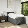 Boxspringbett mit Matratze Dunkelgrau 100x200 cm Stoff Produktbild-Vorschau 3