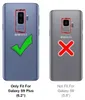 Two phone backs are shown, one with a green checkmark and text indicating it fits the Galaxy S9 Plus, and another with a red X and text indicating it does not fit the Galaxy S9. Podgląd zdjęcia produktu