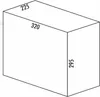 A diagram of a rectangular prism with dimensions labeled. Náhled obrázku produktu
