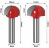 Kulatá fréza na dřevo, sada 5 fréz s 8mm stopkou Náhled obrázku produktu 3