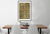 MuchoWow® Gerahmtes Poster Muster - Kariert - Gold 60x90 cm Produktbild-Vorschau 3