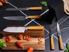 BELIANI Sada nožů hnědá nerezová ocel 5 kusů dřevěný stojan Náhled obrázku produktu 2