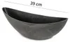 Grande vaso ovale da 39 cm per esterni Vaso decorativo nero Anteprima dell’immagine prodotto 2