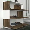 Skye Decor, Napolyon - White, Walnut, Schuhschränke, Weiß, Produktbild-Vorschau 3