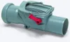 A gray plastic pipe fitting with a red lever. Náhľad obrázku produktu