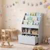 HOMCOM Kinderboekenrek met lade, 3 legplanken, 2 open Productafbeelding-voorbeeld 2