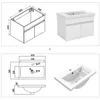 Badezimmer Badmöbel 60 cm Dickes Keramik Waschtisch mit Produktbild-Vorschau 8