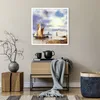 Poster - Poster ohne Rahmen - Fischer Schiff Fan - 60x60 cm Produktbild-Vorschau 6