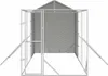 vidaXL Outdoor-Hundezwinger mit Dach Silbern 2x6x2,5m Produktbild-Vorschau 5