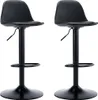 2er Set Barhocker aus Polypropylen und Metall - Schwarz - Produktbild-Vorschau 8