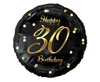 Folieballon voor een 30e verjaardag, "Happy Birthday", Productafbeelding-voorbeeld 1