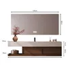 A bathroom vanity with a mirror, sink, and storage. Produktbild-Vorschau