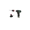 A cordless drill with a drill bit and a charger are displayed against a white background. Produktbild-Vorschau