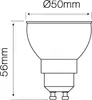 A technical drawing of an LED light bulb with dimensions indicated. Anteprima dell’immagine prodotto