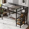Letto a castello Merax 90×200 cm con scrivania e armadio, Anteprima dell’immagine prodotto 5