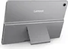 The back of a silver Lenovo tablet with a kickstand. Produktbild-Vorschau