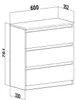 Roe Furniture | Kommode 60 cm - Schwarz Hochglanz - 3 Produktbild-Vorschau 5