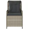 vidaXL Gartensessel 2 Stk. Verstellbar Hellgrau Poly Rattan Produktbild-Vorschau 5