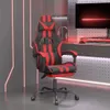 Gaming-Stuhl mit Fußstütze Schwarz und Rot Kunstleder Produktbild-Vorschau 2