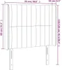 vidaXL LED Kopfteil Dunkelgrau 93x16x118/128 cm Samt Produktbild-Vorschau 7