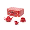 Bigjigs Toys Červená bodkovaná čajová súprava Náhľad obrázku produktu 3
