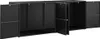 vidaXL Gartenschrank Schwarz 198x55,5x80 cm Poly Rattan Produktbild-Vorschau 2