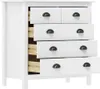 vidaXL Sideboard Hill Weiß 79x40x80 cm Massivholz Kiefer Produktbild-Vorschau 2