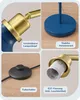 Lampa stojąca EDISHINE, przemysłowa, z regulowanym głowicą, Podgląd zdjęcia produktu 8