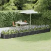 vidaXL Hochbeet Verzinkter Stahl 507x100x36 cm Anthrazit Produktbild-Vorschau 2