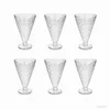 6x Copa Helado Eisbecher mit Fuß 340ml Waffel-Optik Produktbild-Vorschau 2