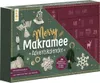 A Christmas advent calendar box for macrame crafts, featuring illustrations of macrame items and the product title. Náhled obrázku produktu