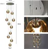 ZMH lampa wisząca stół jadalny 10 płomieni bursztynowa Podgląd zdjęcia produktu 3