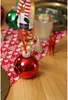 Trinkglas Christbaumkugel 400 ml mit Trinkhalm glänzendes Produktbild-Vorschau 2