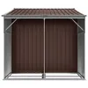 vidaXL Capanno da giardino Marrone 277x192,5x179 cm Acciaio Anteprima dell’immagine prodotto 6
