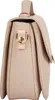 A side view of a beige handbag. Voir les images du produit