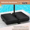 Ombrellone COSTWAY da 350 cm con base, luci a LED e Anteprima dell’immagine prodotto 4