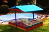 Sandkasten Mit Dach und Bänken Sandbox Sandkiste Holz für Produktbild-Vorschau 2