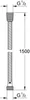 A technical drawing of a shower hose with dimensions and connection sizes indicated. Produktbild-Vorschau